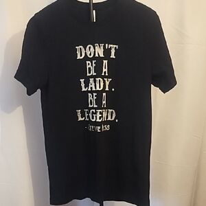 Black Graphic T-Shirt with Quote